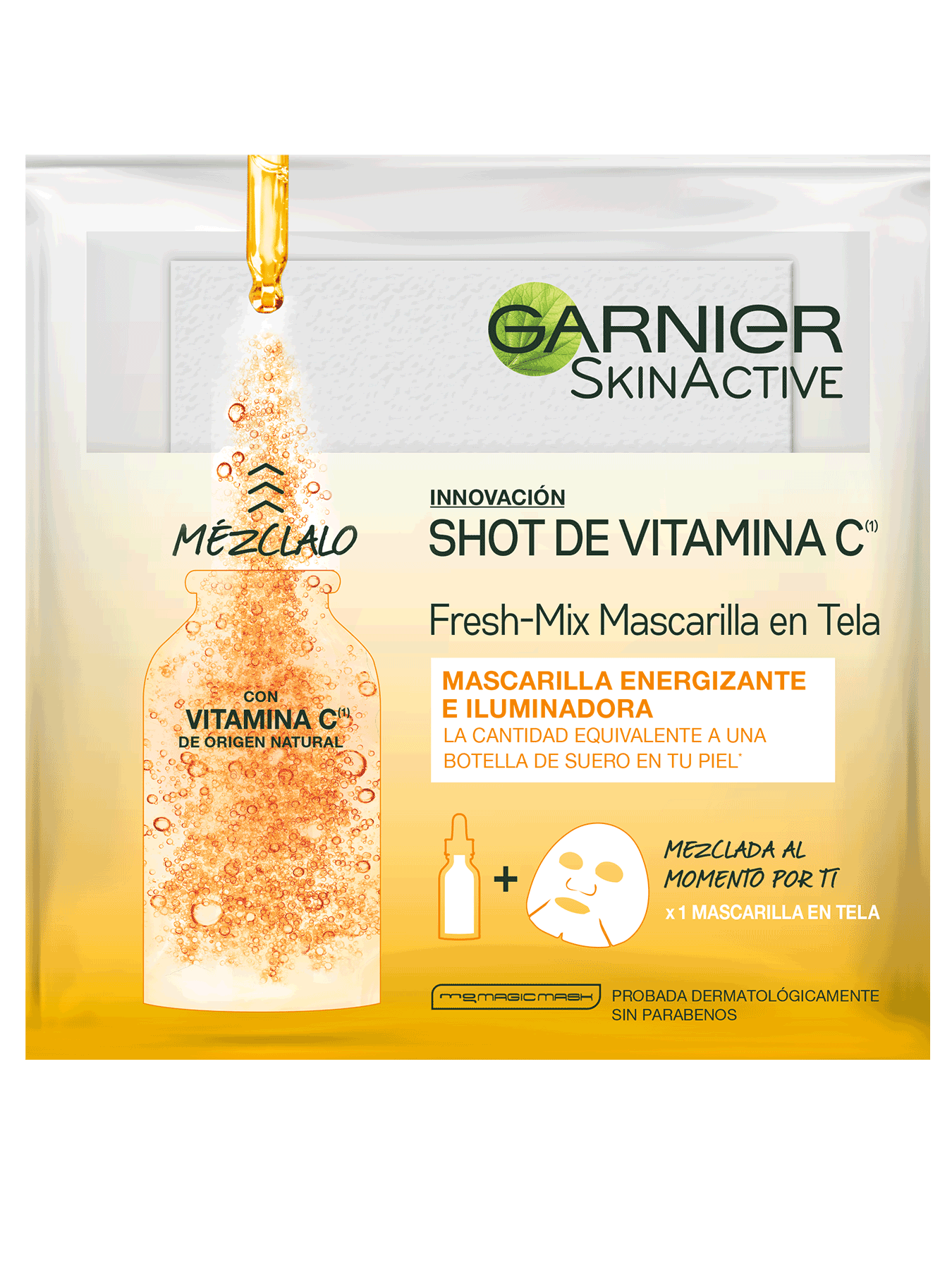 colchón Percepción Incontable Mascarilla Fresh-Mix Shot de Vitamina C